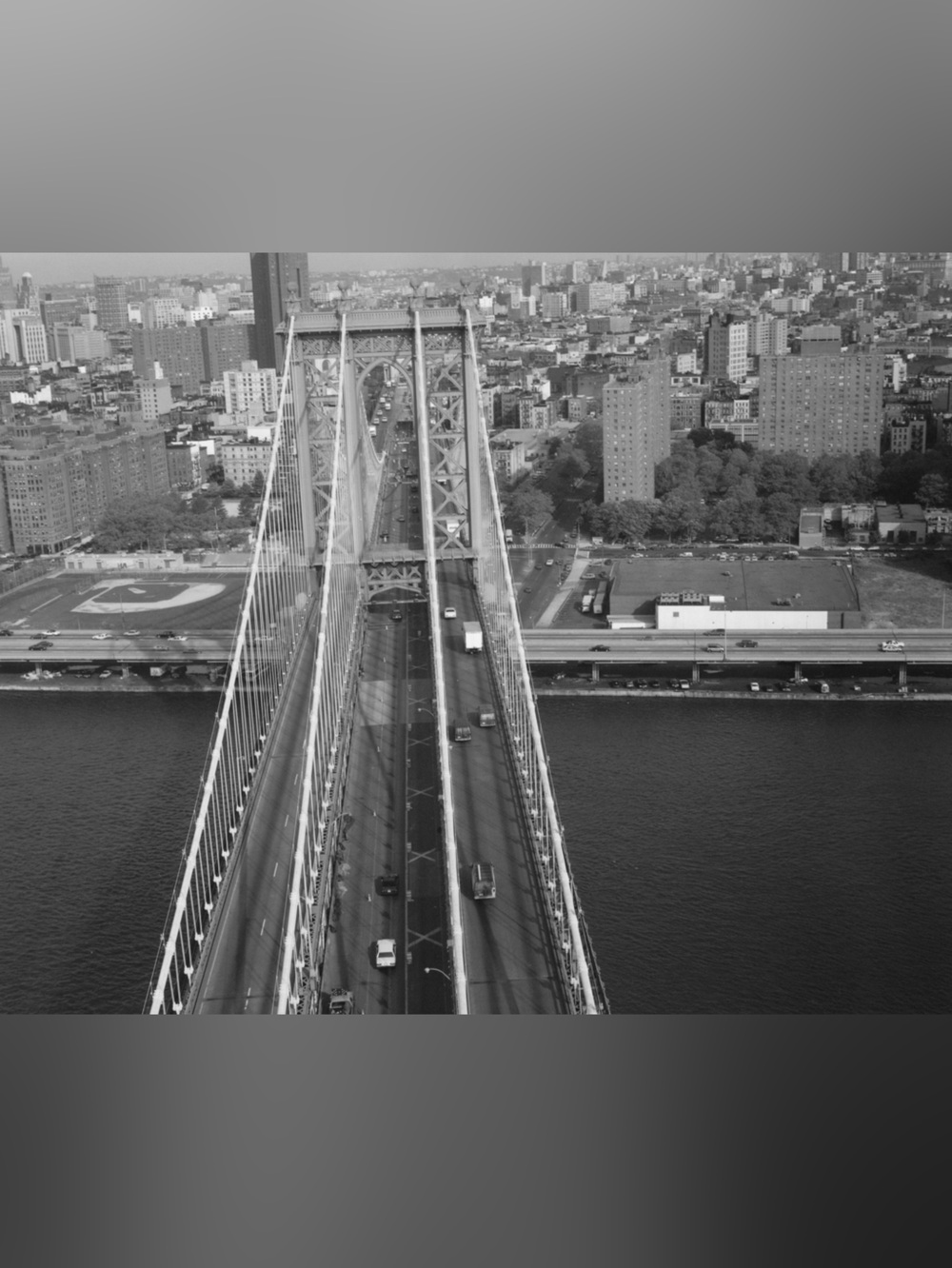 1991 Manhattan Bridge East River Flatbush Avenue New York 8x10 Photo Print #2
